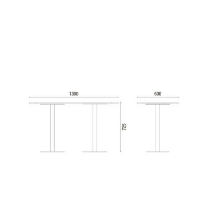 Cavaletti Spin - Mesa para Lounge Retangular 11801 4 L Cavaletti Spin - Mesa para Lounge Retangular 11801 4 L