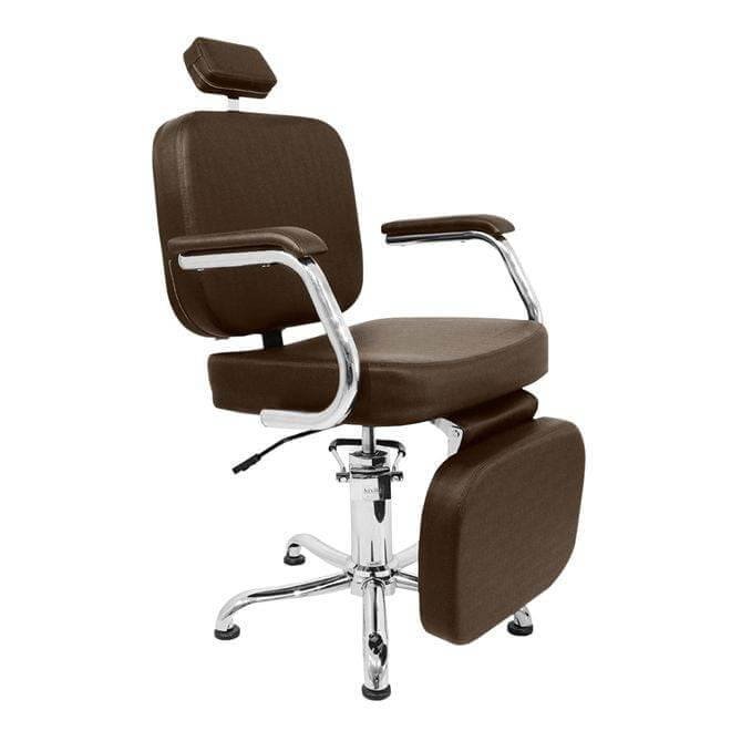 Cadeira de Cabeleireiro Toronto com Encosto Reclinável e Descanso de Pernas