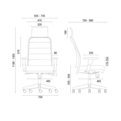 Cavaletti NewNet Soft - Cadeira para escritório Presidente Giratória 16501 AC Cavaletti NewNet Soft - Cadeira para escritório Presidente Giratória 16501 AC