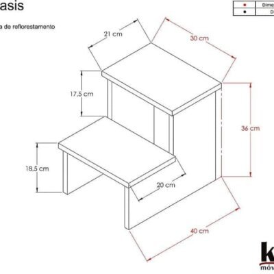 KIT Cama de Massagem Reclinável e Escada Oasis - PRONTA ENTREGA