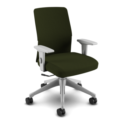 Cavaletti Moov - Cadeira para escritório Executiva Giratória 17301 - Encosto em Plástico com Capa Lisa ou Diamante