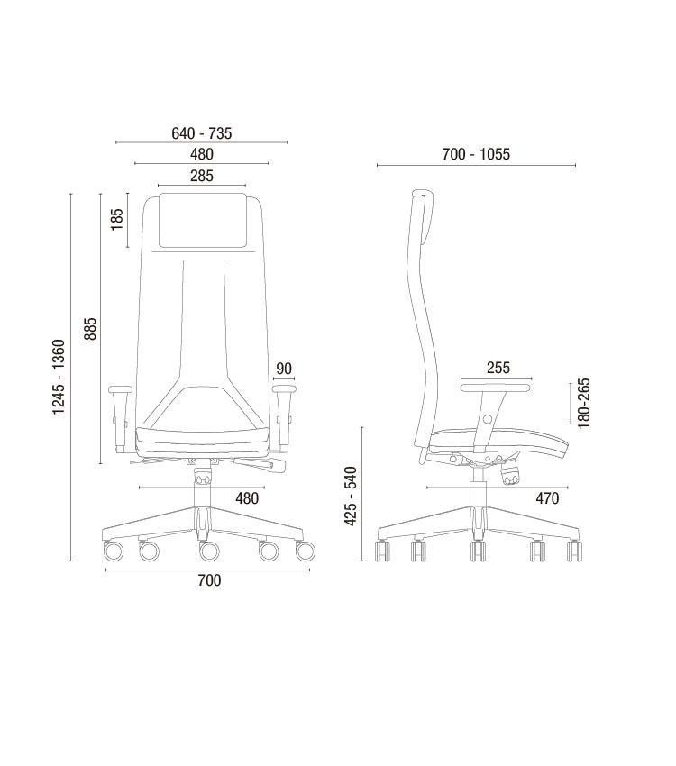 Cavaletti Way - Cadeira para escritório Presidente Giratória 19001 L