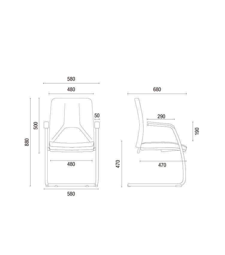 Cavaletti Way - Cadeira para escritório Diretor Aproximação 19006 SI