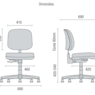 Cadeira giratória para Nail Designer