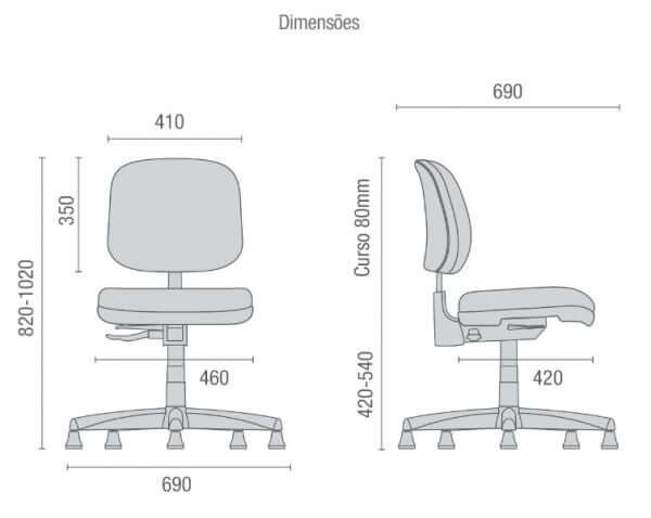 Cadeira giratória para Nail Designer