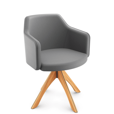 Cavaletti Duo - Poltrona Pé Palito Madeira Envernizada 36174