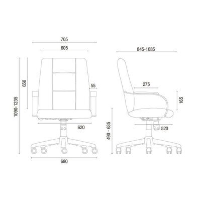 Cavaletti Prime - Cadeira para escritório Diretor Giratória 20103 Extra - Capacidade 140 kgs
