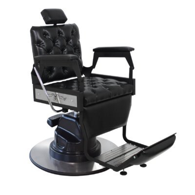 Cadeira de Barbeiro Hawk Silver com Capitonê