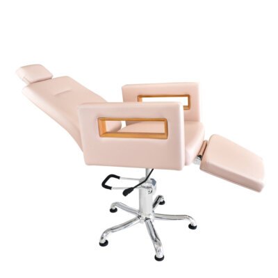 Cadeira de cabeleireiro Lisboa Reclinável com Descanso de pernas para Salão de Beleza