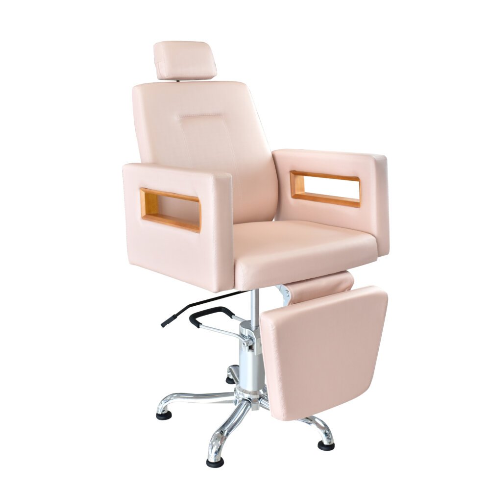 Cadeira de cabeleireiro Lisboa Reclinável com Descanso de pernas para Salão de Beleza