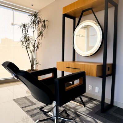 Cadeira de cabeleireiro Lisboa Reclinável para Salão de Beleza