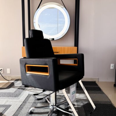 Cadeira de cabeleireiro Lisboa Reclinável para Salão de Beleza