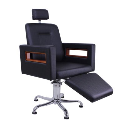 Cadeira de cabeleireiro Lisboa Reclinável com Descanso de pernas para Salão de Beleza