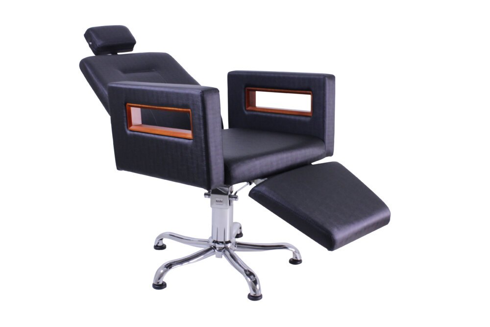 Cadeira de cabeleireiro Lisboa Reclinável com Descanso de pernas para Salão de Beleza