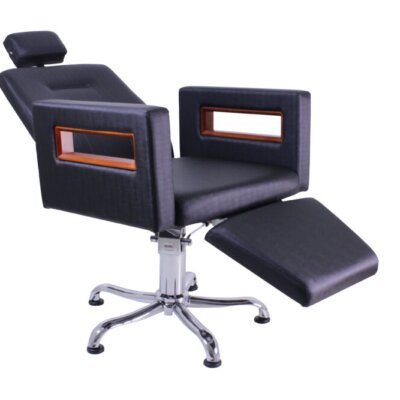 Cadeira de cabeleireiro Lisboa Reclinável com Descanso de pernas para Salão de Beleza