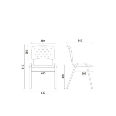 Cavaletti Viva - Cadeira Aproximação Fixa 35008 P *Empilhável*