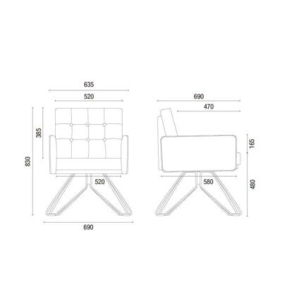 Cavaletti Spot - Poltrona de Espera Giratória 36050