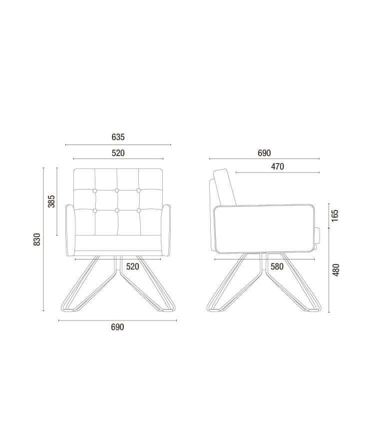 Cavaletti Spot - Poltrona de Espera Giratória 36050