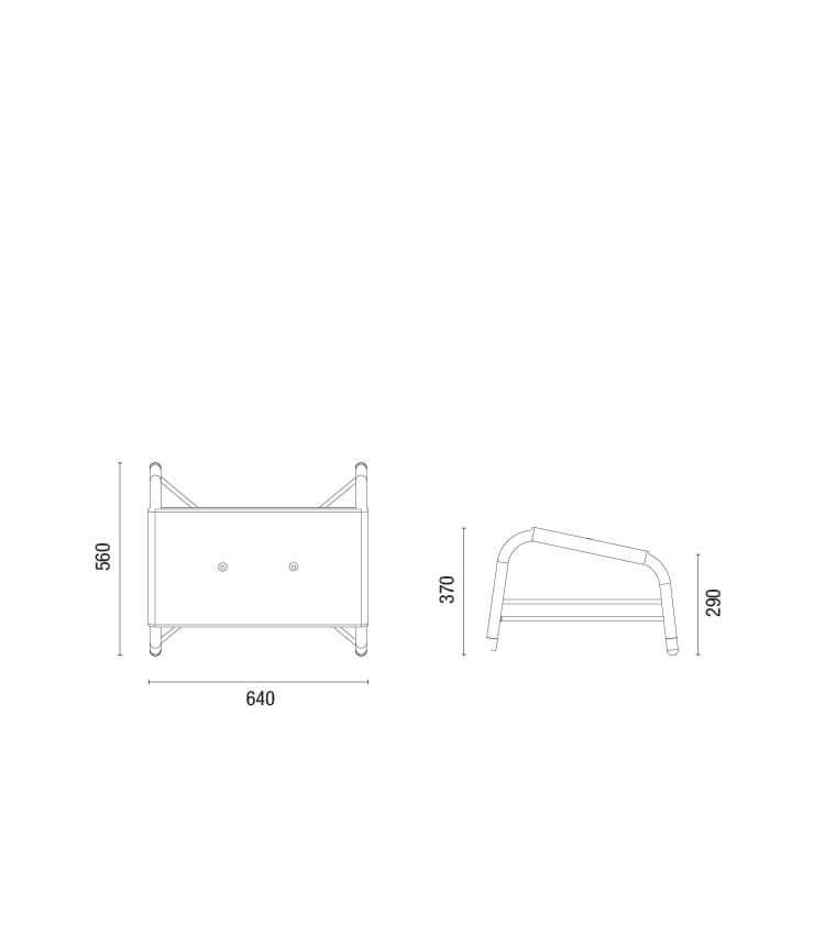 Cavaletti Stretch - Ottoman Apoio para os pés 36914