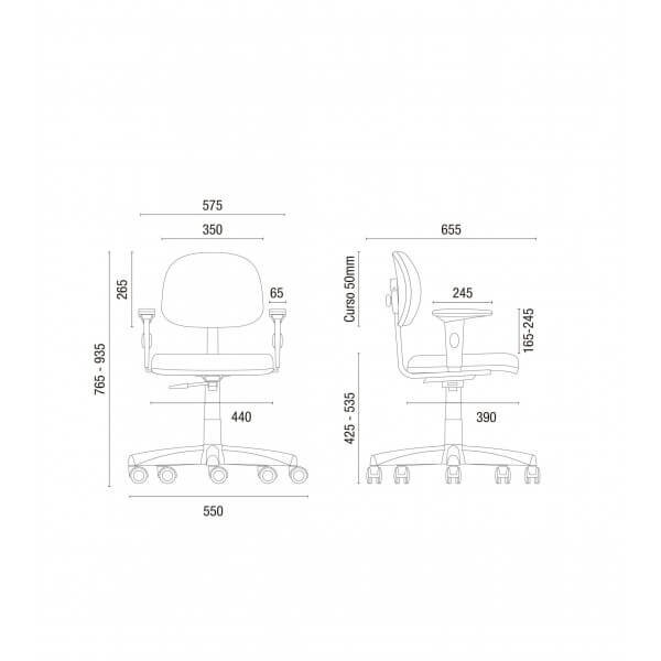 Cavaletti Start - Cadeira para escritório Secretária Giratória 4004 Cavaletti Start - Cadeira para escritório Secretária Giratória 4004