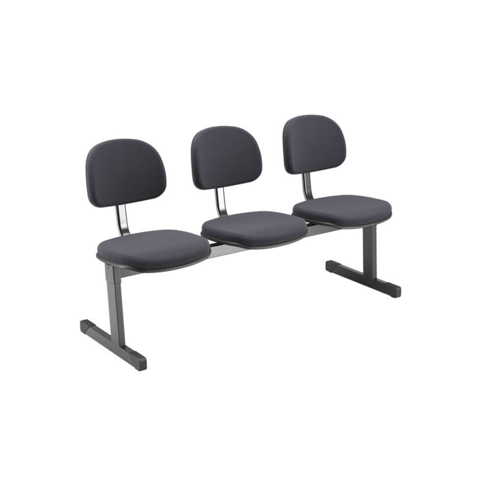 4009 - 3L EPUN - Pol Grafite Cavaletti Start - Conjunto Cadeira Auditório Longarina 4009