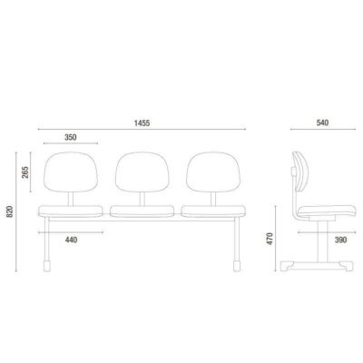 Cavaletti Start - Conjunto Cadeira Auditório Longarina 4009 Cavaletti Start - Conjunto Cadeira Auditório Longarina 4009