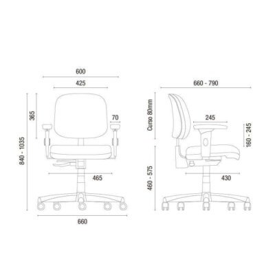 Cavaletti Start - Cadeira para escritório Dentista Giratória 4103 SRE Com Aro