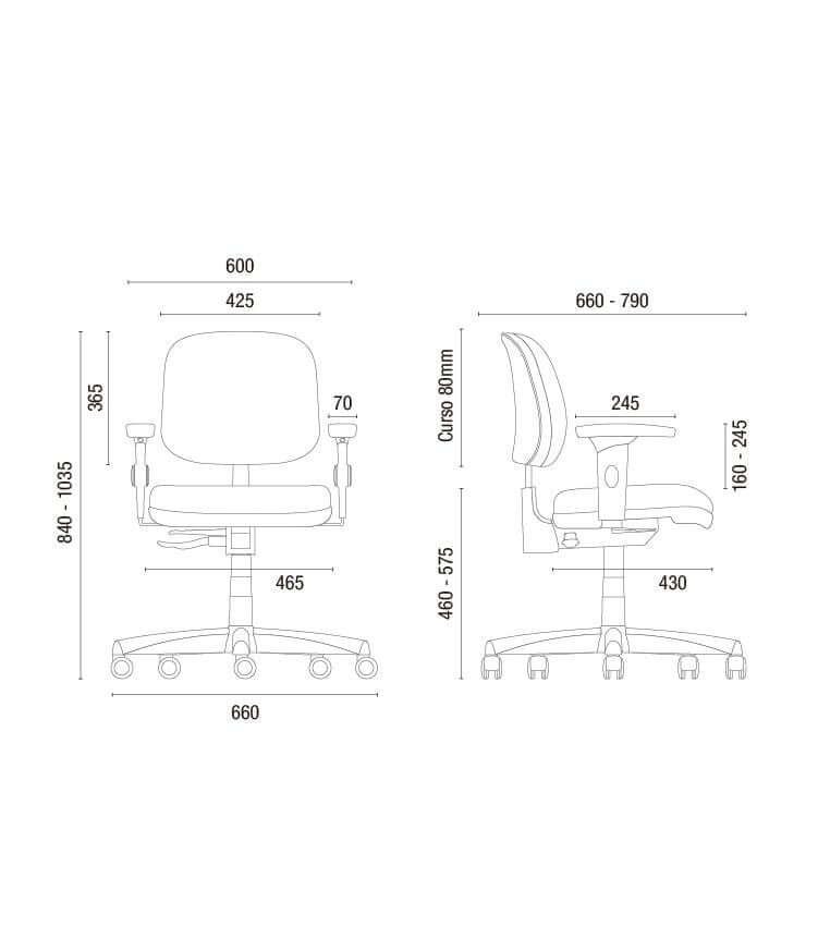 Cavaletti Start - Cadeira para escritório Dentista Giratória 4103 SRE Com Aro