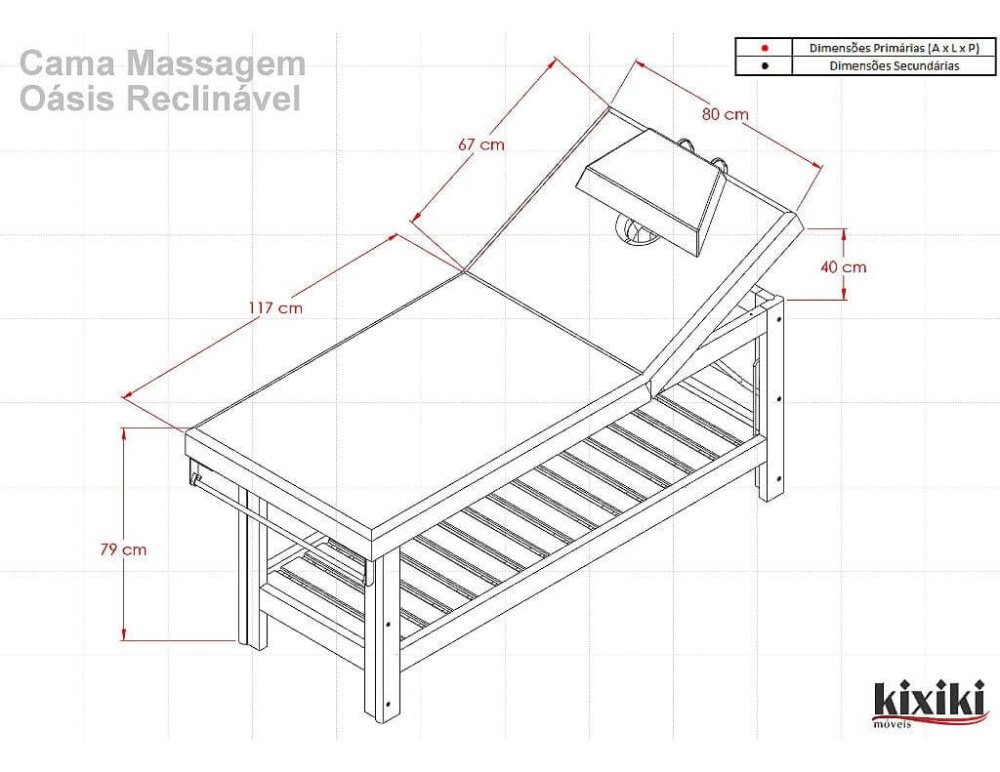 Cama de Massagem Reclinável Oasis