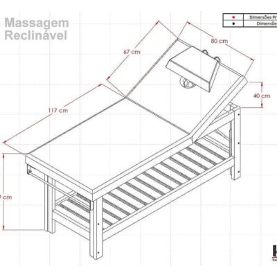 Cama de Massagem Reclinável Oasis