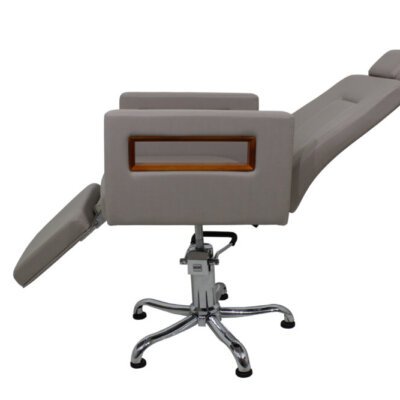 Cadeira de cabeleireiro Lisboa Reclinável com Descanso de pernas para Salão de Beleza