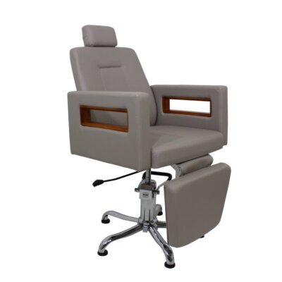 Cadeira de cabeleireiro Lisboa Reclinável com Descanso de pernas para Salão de Beleza