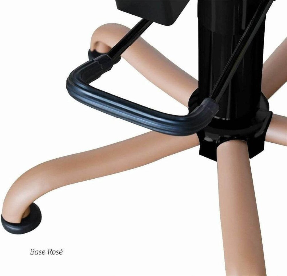 Cadeira de Cabeleireiro Niágara Fixa e Base Rosé