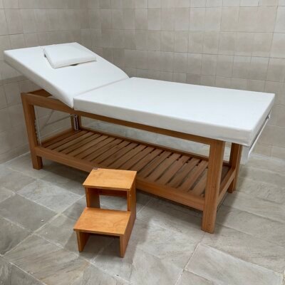 KIT Cama de Massagem Reclinável e Escada Oasis - PRONTA ENTREGA