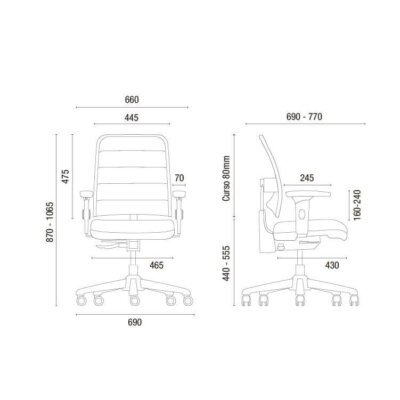Cavaletti NewNet Soft - Cadeira para escritório Executiva Giratória 16503