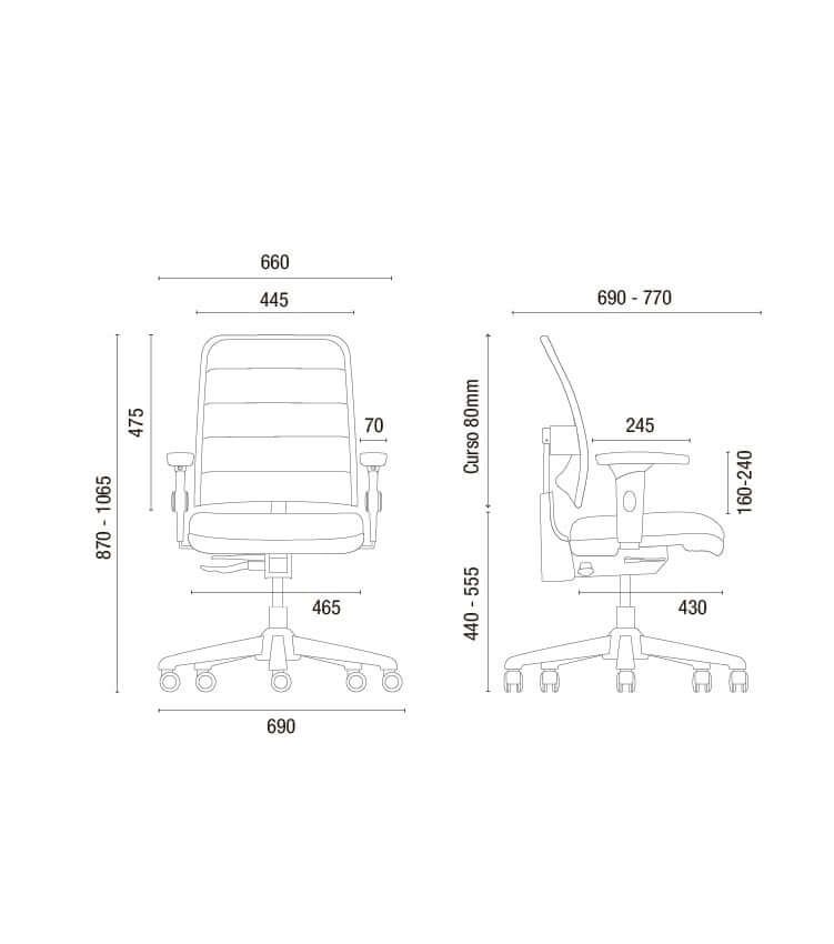 Cavaletti NewNet Soft - Cadeira para escritório Executiva Giratória 16503