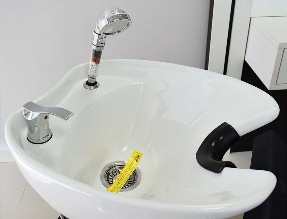 Lavatório Flex Lady com Cuba de Porcelana e Descanso de Pernas - Estrutura Rosé