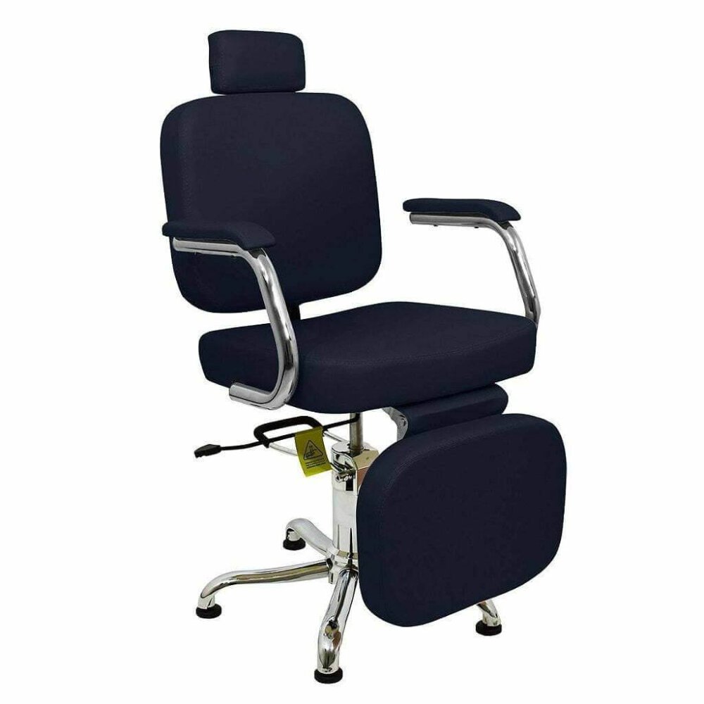 Cadeira de Cabeleireiro Toronto com Encosto Reclinável e Descanso de Pernas