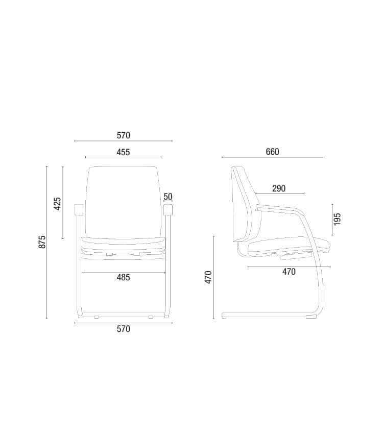 Cavaletti Mais - Cadeira para escritório de Aproximação 37006 SI