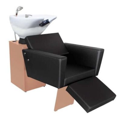 Lavatório Niágara com Descanso de Pernas e Estrutura Rosé