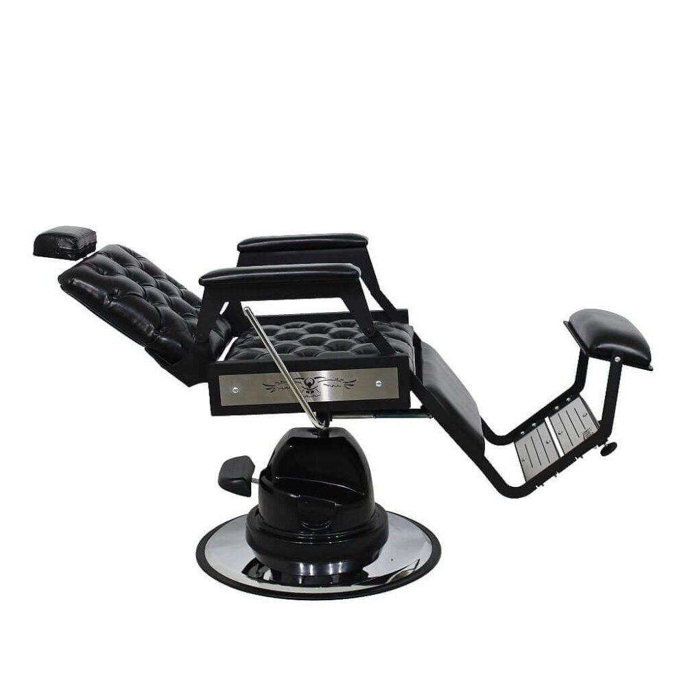 Cadeira de Barbeiro Hawk Silver com Capitonê Cadeira de Barbeiro Hawk Silver com Capitonê