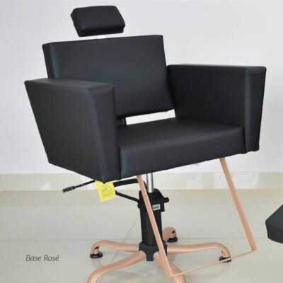 Cadeira de Cabeleireiro Niágara Reclinável e Base Rosé Cadeira de Cabeleireiro Niágara Reclinável e Base Rosé