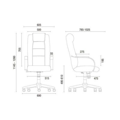 Cavaletti Prime - Cadeira para escritório Presidente Giratória 20101 - PRONTA ENTREGA
