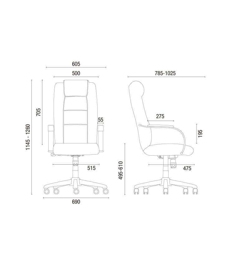 Cavaletti Prime - Cadeira para escritório Presidente Giratória 20101 - PRONTA ENTREGA