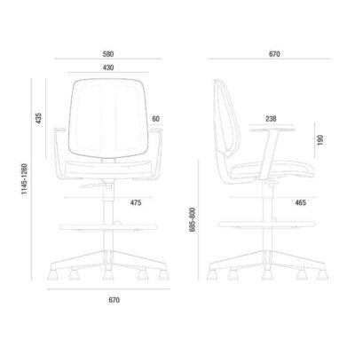 Cavaletti Flip - Cadeira para escritório Giratória Stool 43122 Cavaletti Flip - Cadeira para escritório Giratória Stool 43122