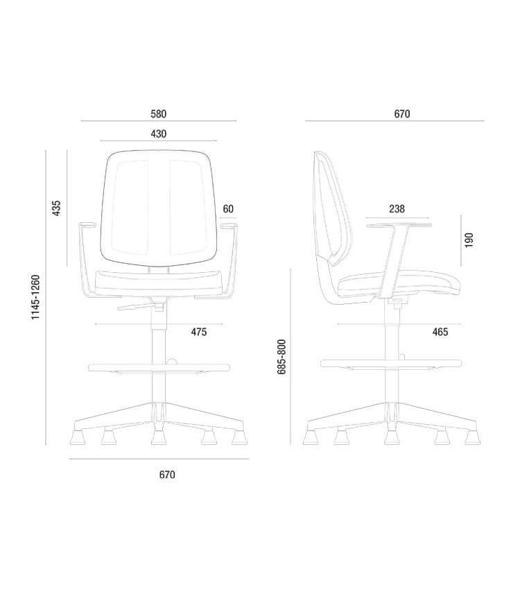 Cavaletti Flip - Cadeira para escritório Giratória Stool 43122 Cavaletti Flip - Cadeira para escritório Giratória Stool 43122