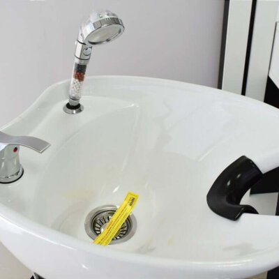 Lavatório de Barbeiro Hawk Silver com Capitonê e Cuba de porcelana