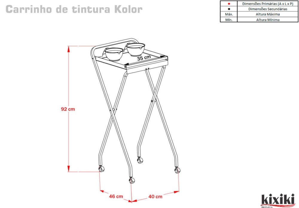 Carrinho de tintura Kolor Dourado - PRONTA ENTREGA Carrinho de tintura Kolor Dourado - PRONTA ENTREGA