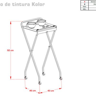 Carrinho de tintura Kolor Dourado - PRONTA ENTREGA Carrinho de tintura Kolor Dourado - PRONTA ENTREGA