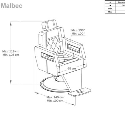Cadeira de Barbeiro Malbec Cadeira de Barbeiro Malbec